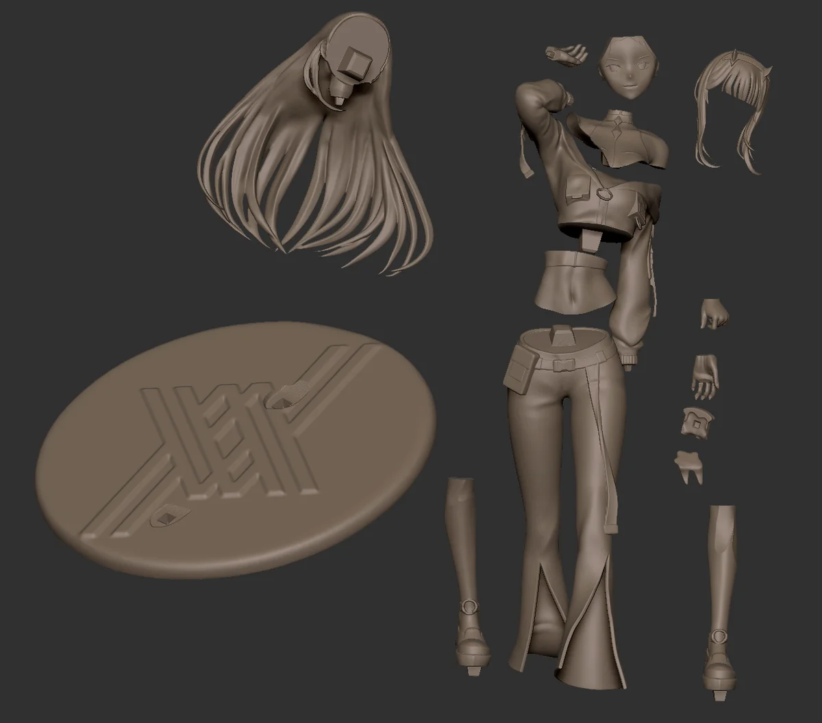 Zero Two - Street Wear | Fan Art | 3D Printed Resin Model Garage Kit | *Un-Painted* | EggmaStudios 6