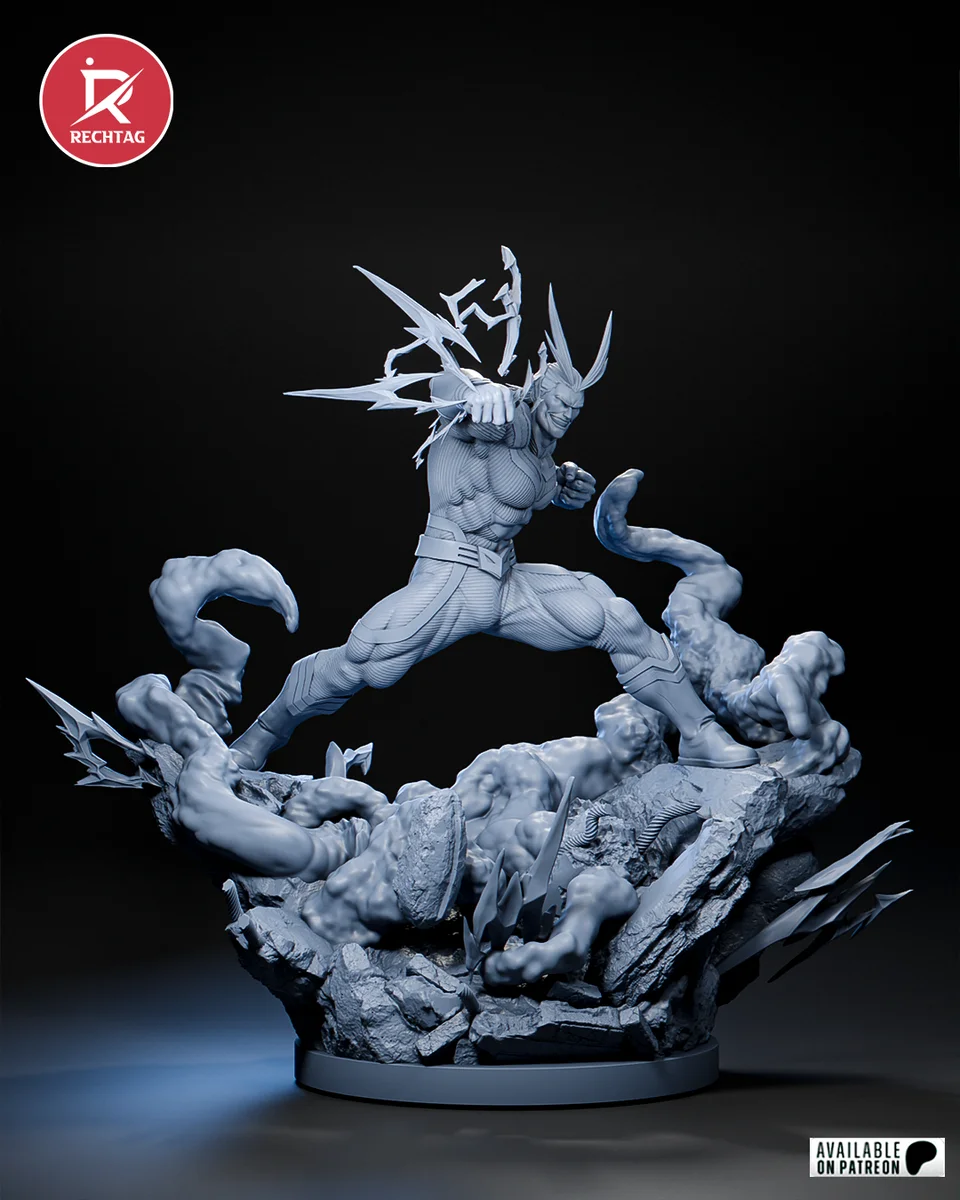 All Might | Fan Art | 3D Printed Resin Model Garage Kit | *Un-Painted* | Rechtag 16