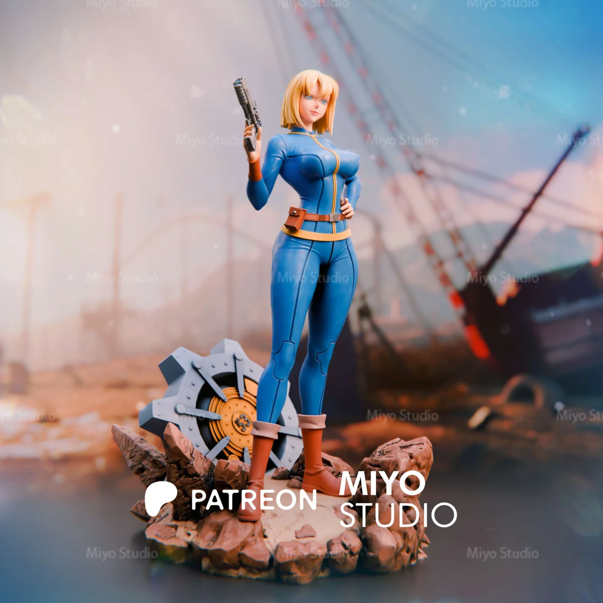 Vault Girl | Fan Art | 3D Printed Resin Model Garage Kit | *Un-Painted* | MiyoStudio 4