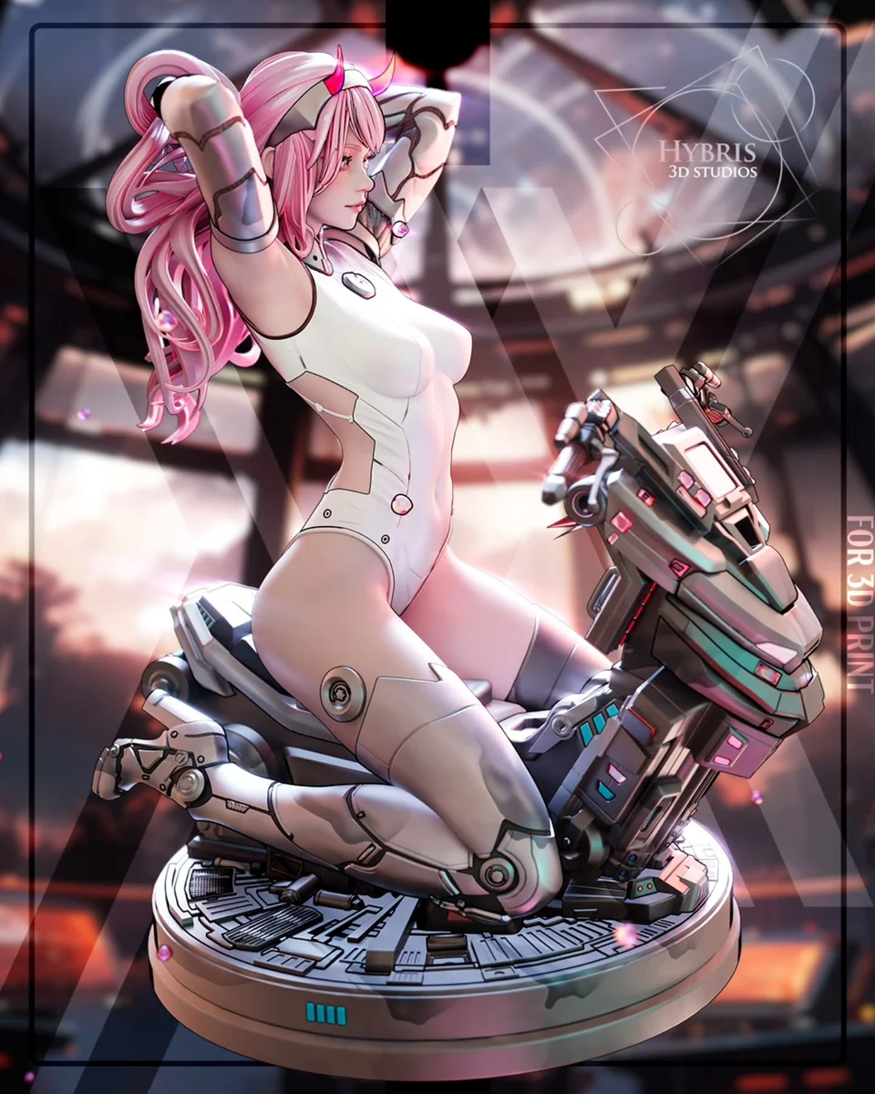 Cyber Zero Two (02) | Fan Art | 3D Printed Resin Model Garage Kit | *Un-Painted* | Hybris Studios 5