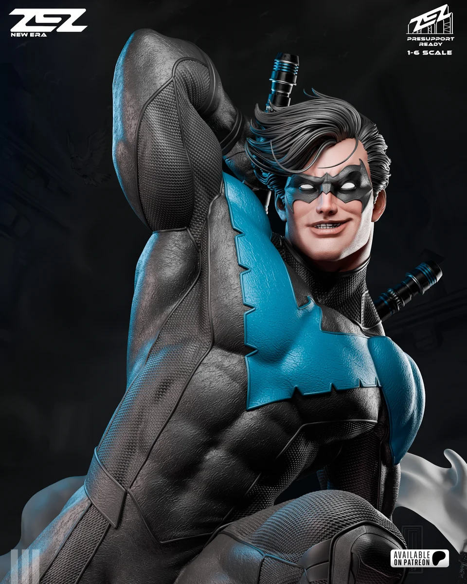 Nightwing | Fan Art | 3D Printed Resin Model Garage Kit | *Un-Painted* | ZEZ Studio 4