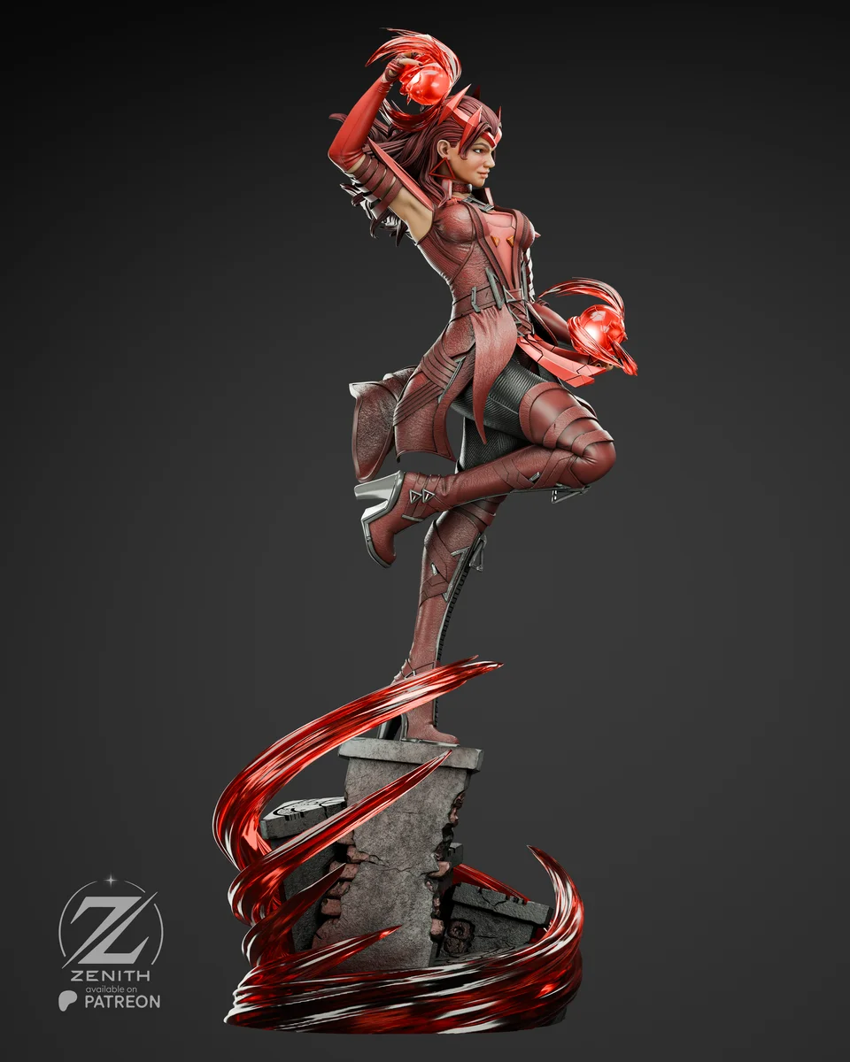 Scarlet Witch | Fan Art | 3D Printed Resin Model Garage Kit | *Un-Painted* | Zenith Studios 7