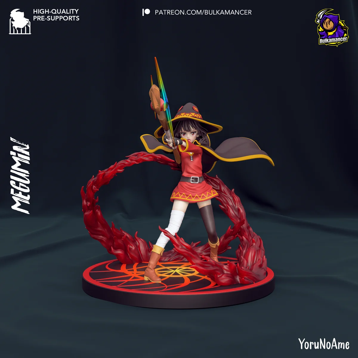 Megumin | Fan Art | 3D Printed Resin Model Garage Kit | *Un-Painted* | Bulkamancer 3