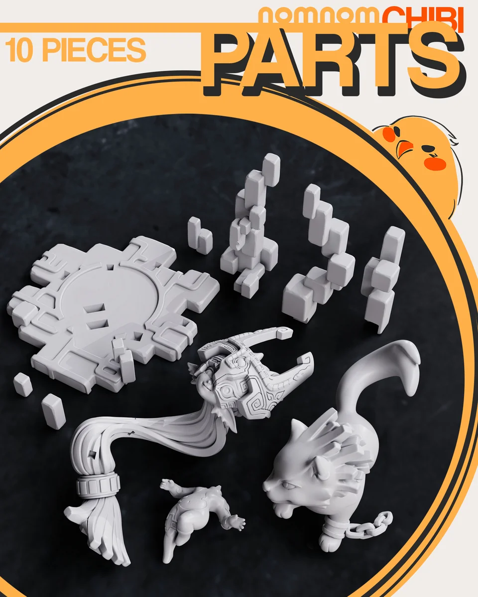 Chibi Midna | Fan Art | 3D Printed Resin Model Garage Kit | *Un-Painted* | Nomnom 3