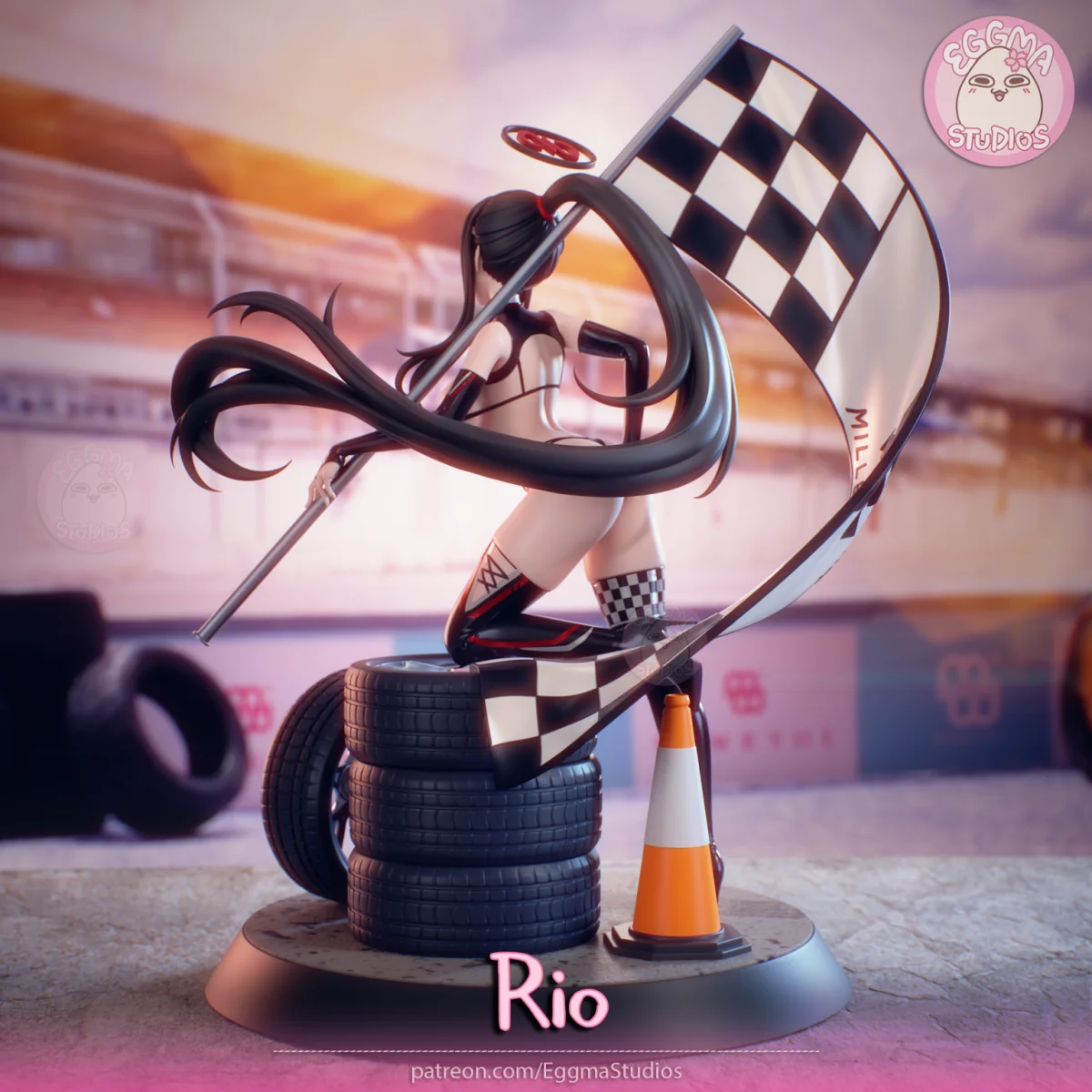 Rio | Fan Art | 3D Printed Resin Model Garage Kit | *Un-Painted* | EggmaStudios 4