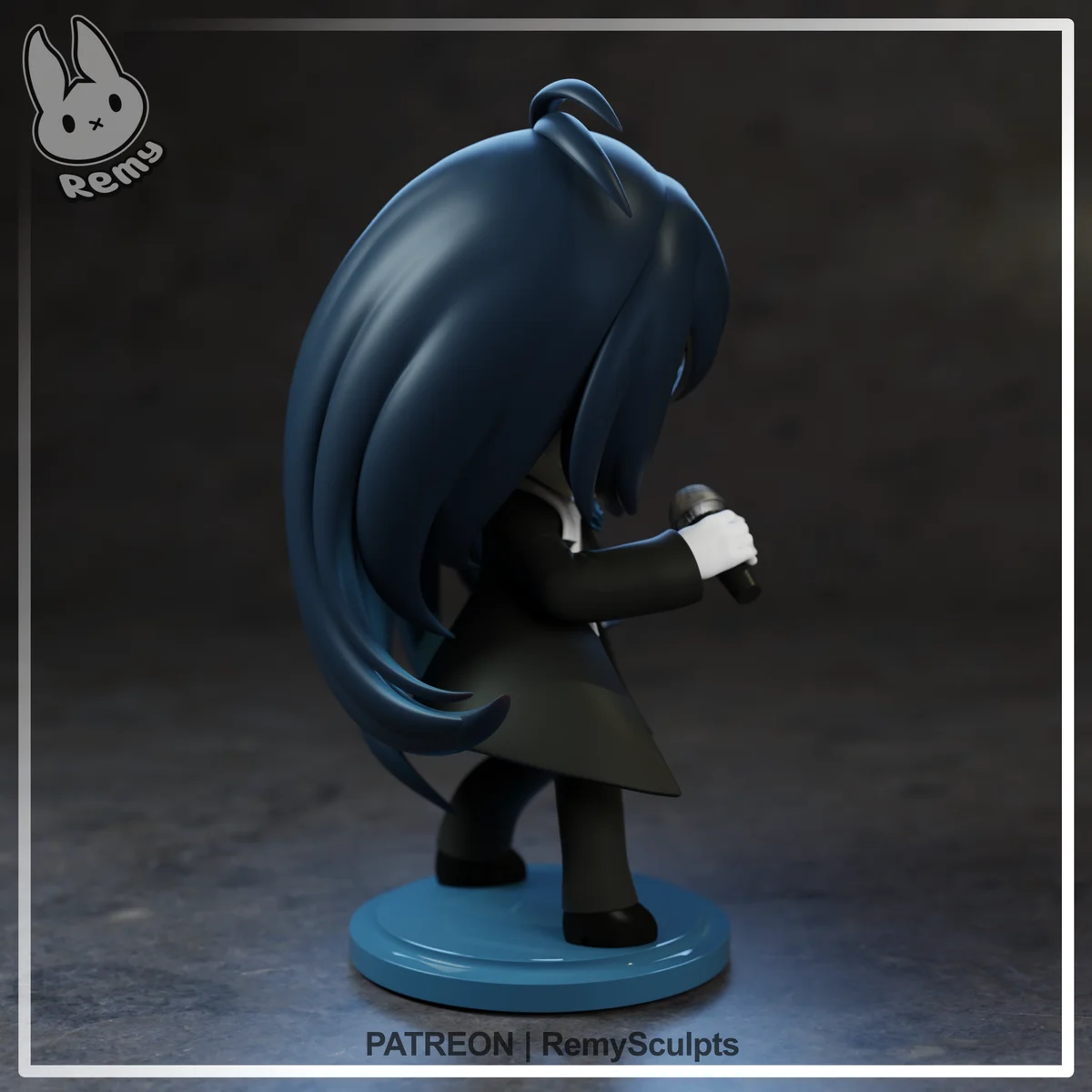 Chibi Ado | Fan Art | 3D Printed Resin Model Garage Kit | *Un-Painted* | Remy Sculpts 4