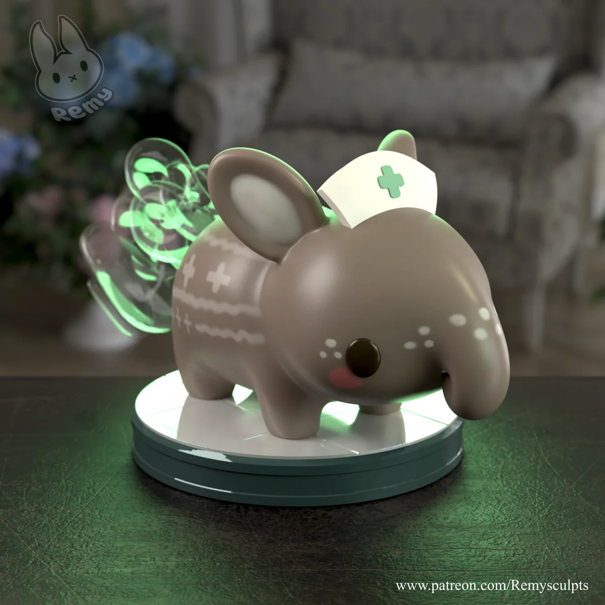 Chibi Tapir | Fan Art | 3D Printed Resin Model Garage Kit | *Un-Painted* | Remy Sculpts
