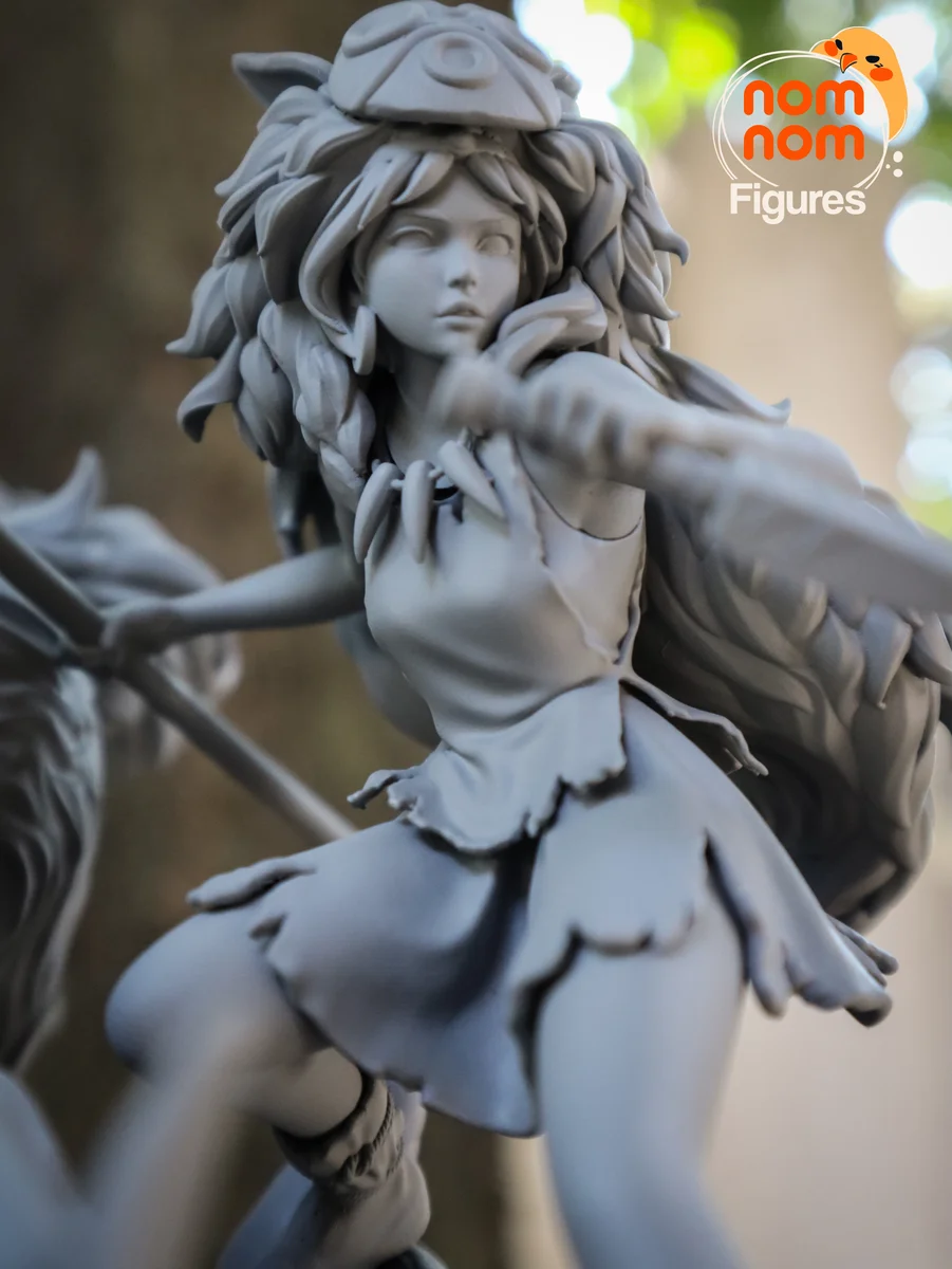 Princess Mononoke | Fan Art | 3D Printed Resin Model Garage Kit | *Un-Painted* | Nomnom 17