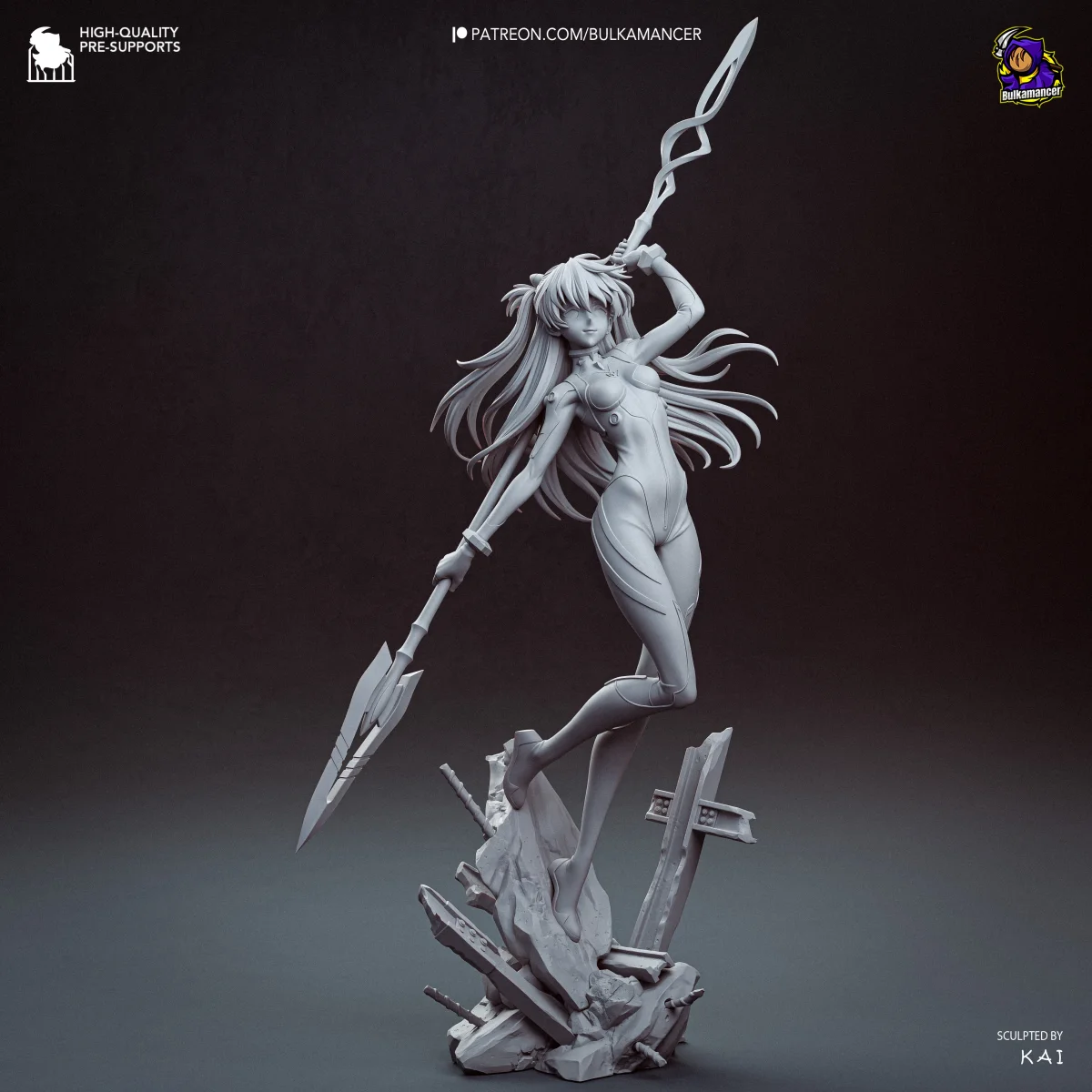 Asuka | Fan Art | 3D Printed Resin Model Garage Kit | *Un-Painted* | Bulkamancer 7