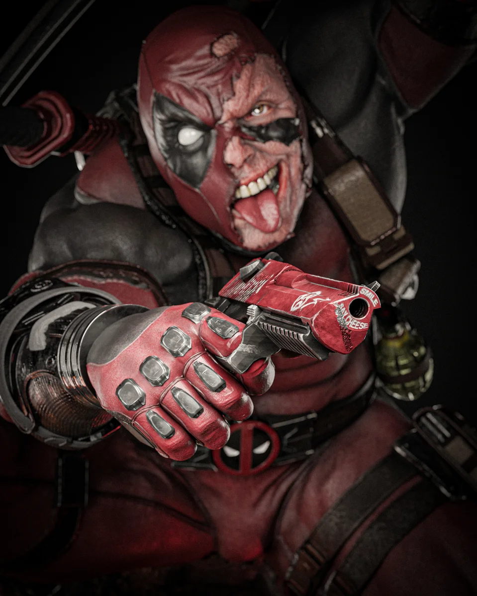 Deadpool | Fan Art | 3D Printed Resin Model Garage Kit | *Un-Painted* | ZEZ Studio