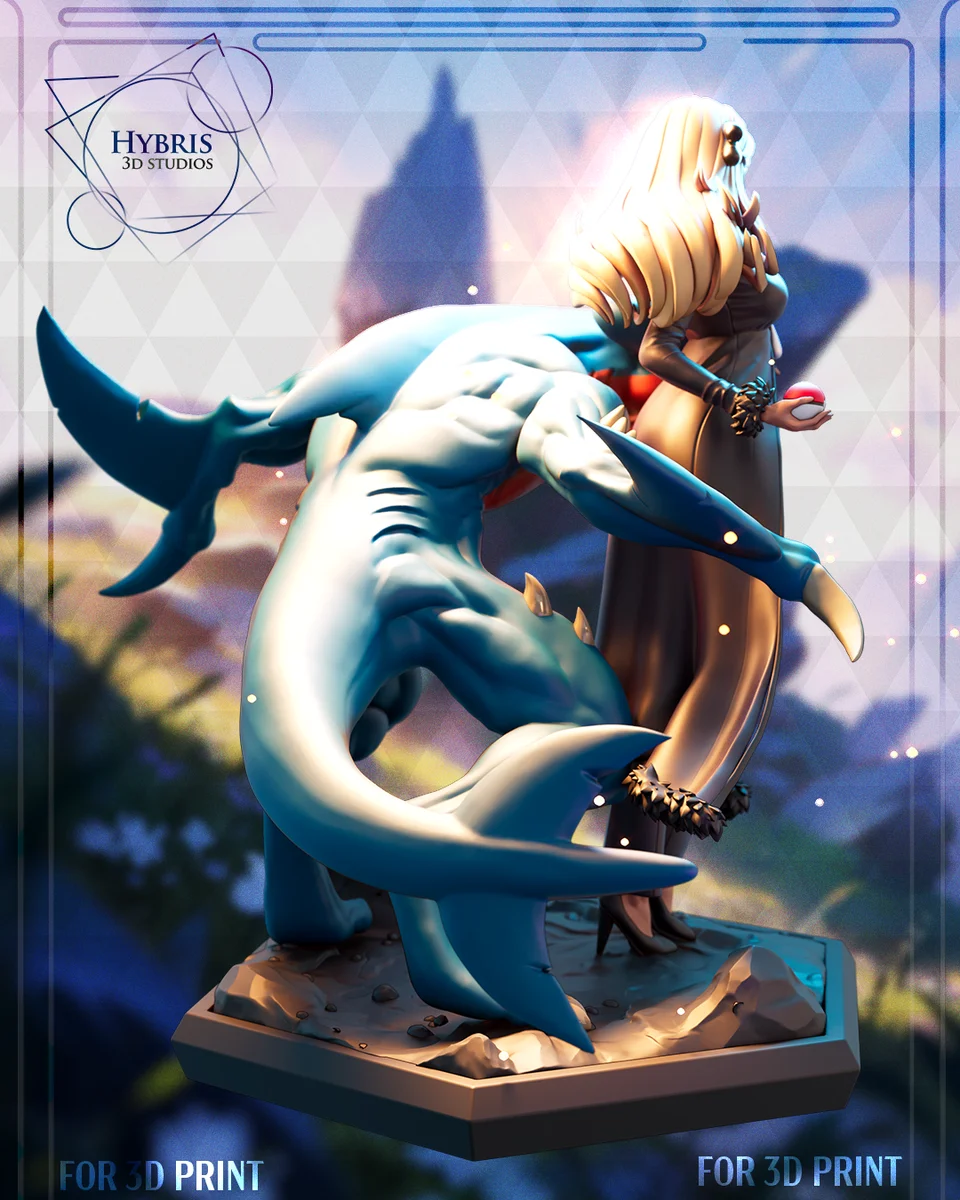 Cynthia | Fan Art | 3D Printed Resin Model Garage Kit | *Un-Painted* | Hybris Studios 5