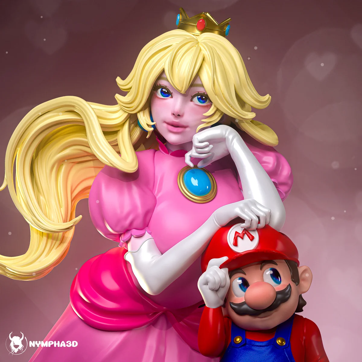 Peach | Fan Art | 3D Printed Resin Model Garage Kit | *Un-Painted* | Nympha3D 3