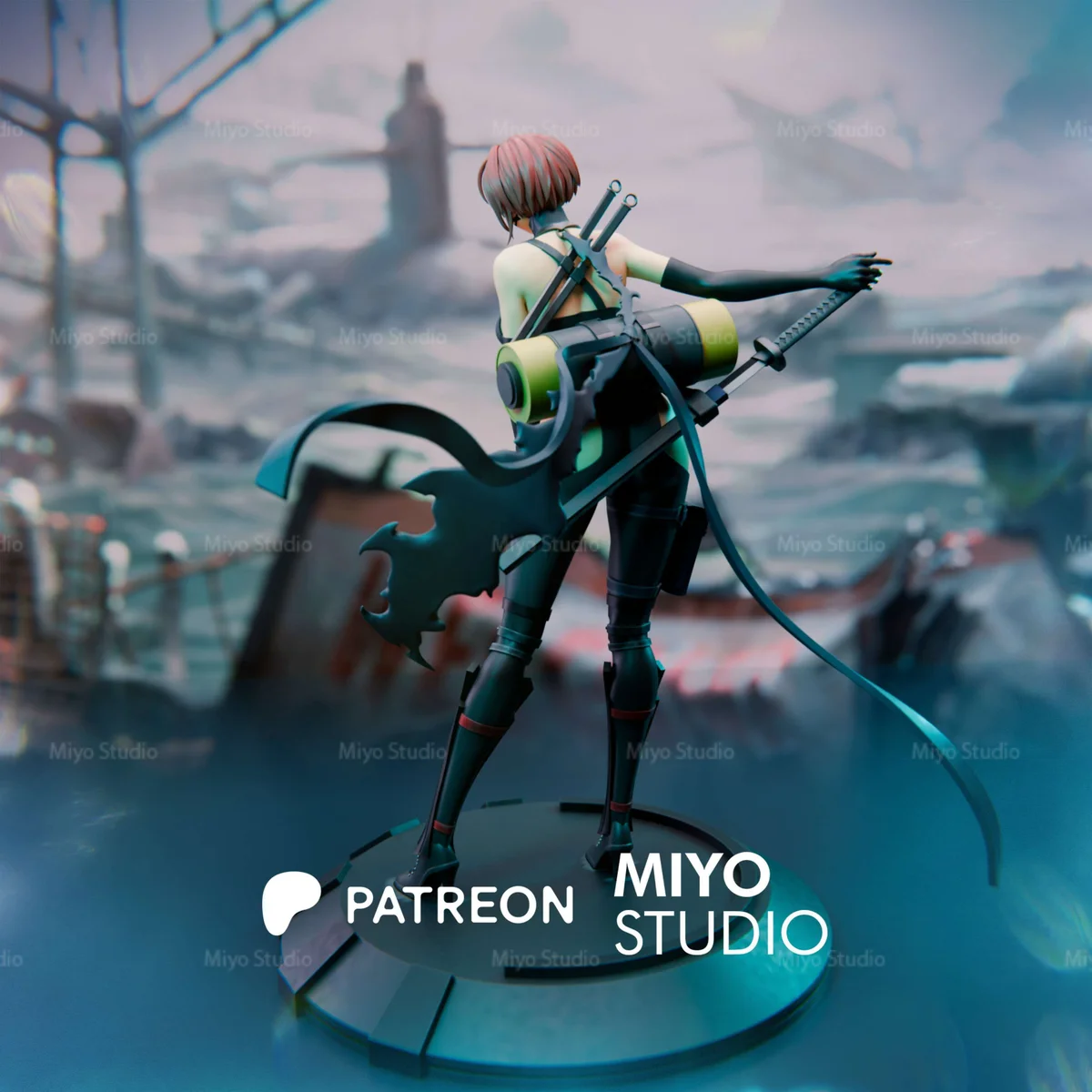 Delta Ninja Thief | Fan Art | 3D Printed Resin Model Garage Kit | *Un-Painted* | MiyoStudio 4
