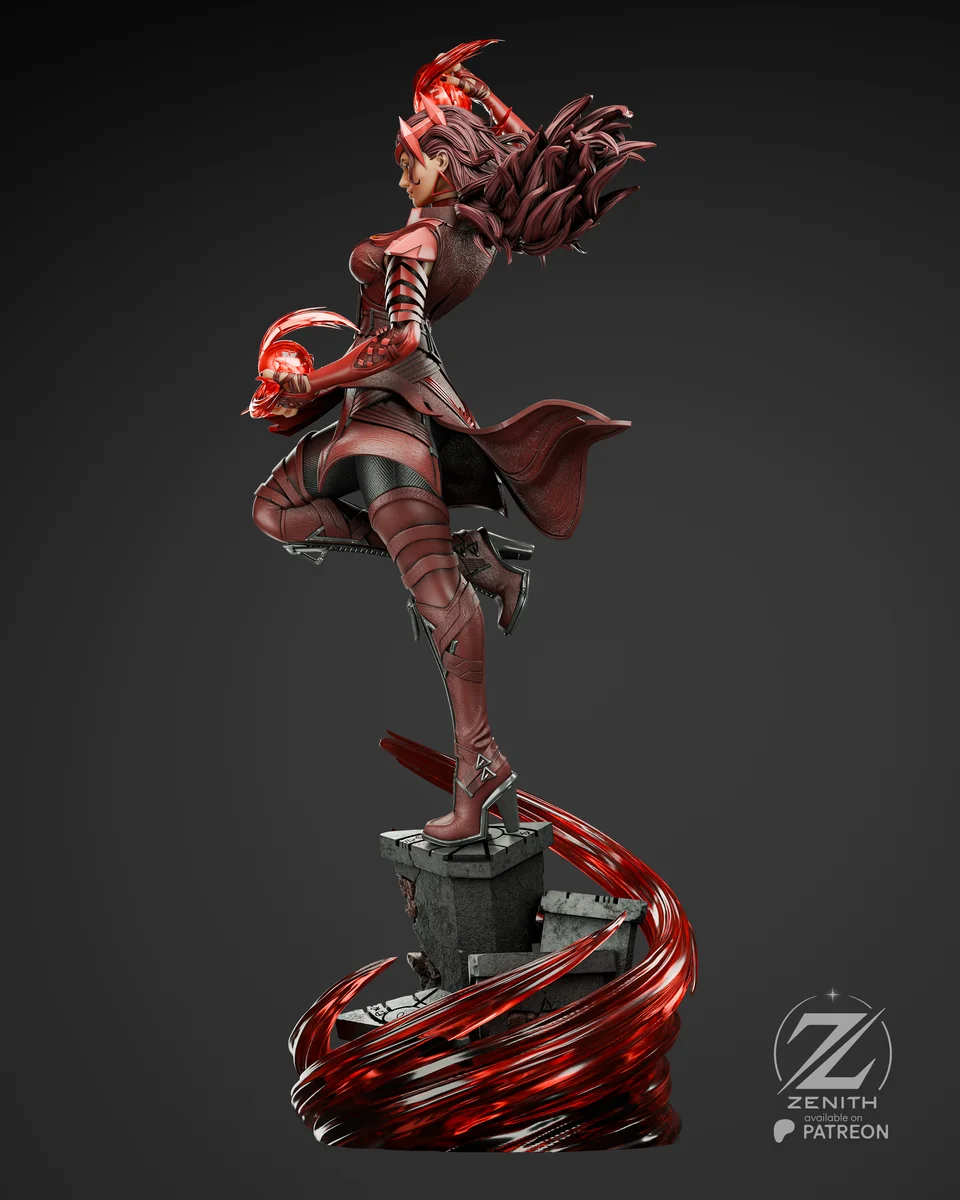 Scarlet Witch | Fan Art | 3D Printed Resin Model Garage Kit | *Un-Painted* | Zenith Studios 4