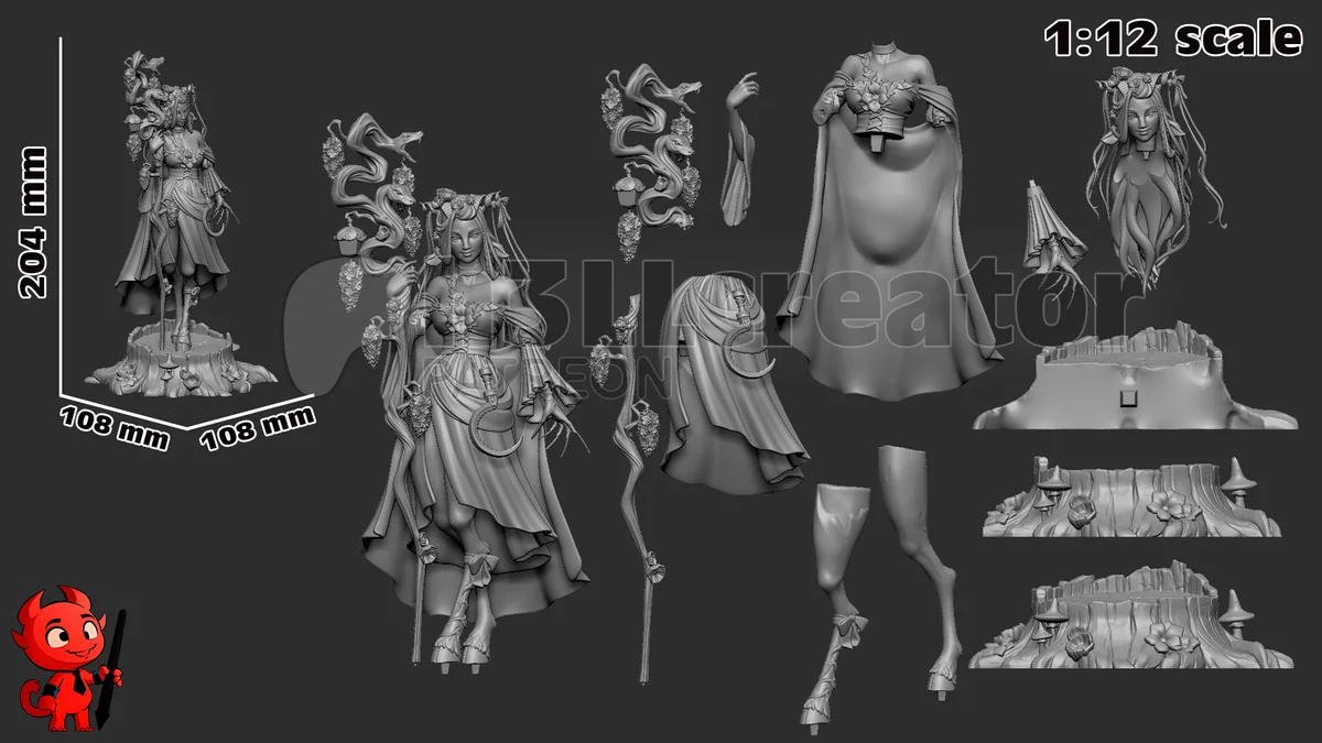 Fearne | Fan Art | 3D Printed Resin Model Garage Kit | *Un-Painted* | H3LL Creator 8
