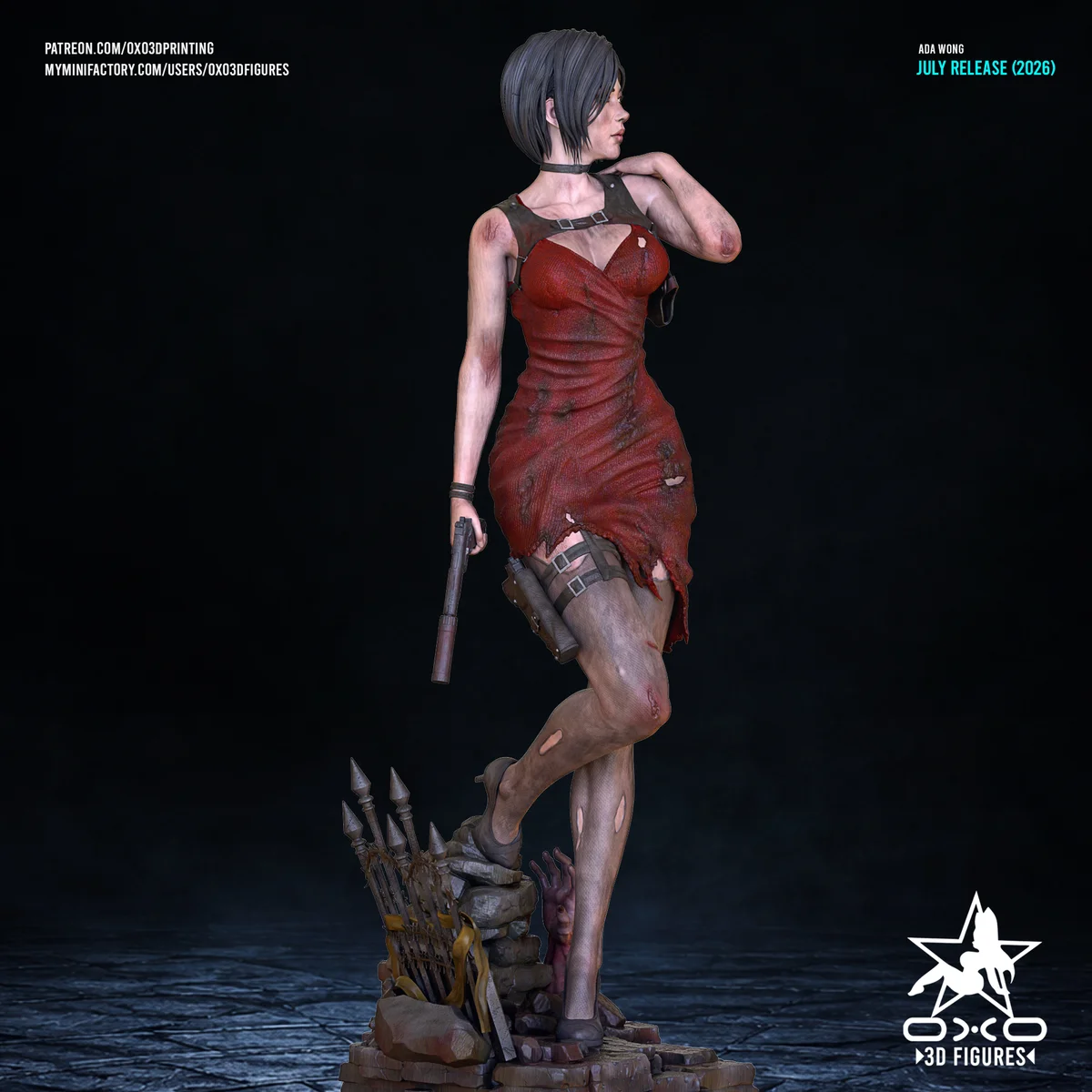 Ada Wong | Fan Art | 3D Printed Resin Model Garage Kit | *Un-Painted* | OXO3D 5