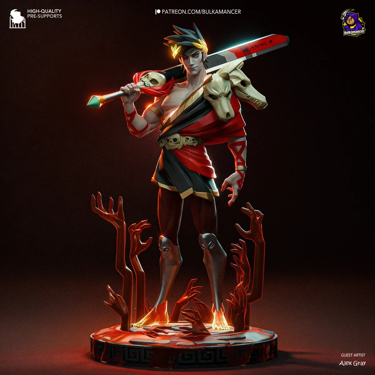 Zagreus | Fan Art | 3D Printed Resin Model Garage Kit | *Un-Painted* | Bulkamancer 3