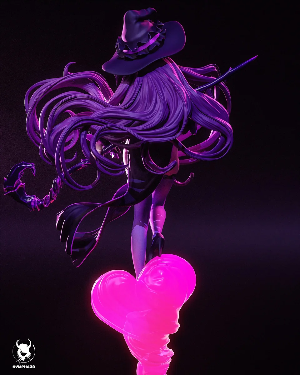 Dark Mage | Fan Art | 3D Printed Resin Model Garage Kit | *Un-Painted* | Nympha3D 8