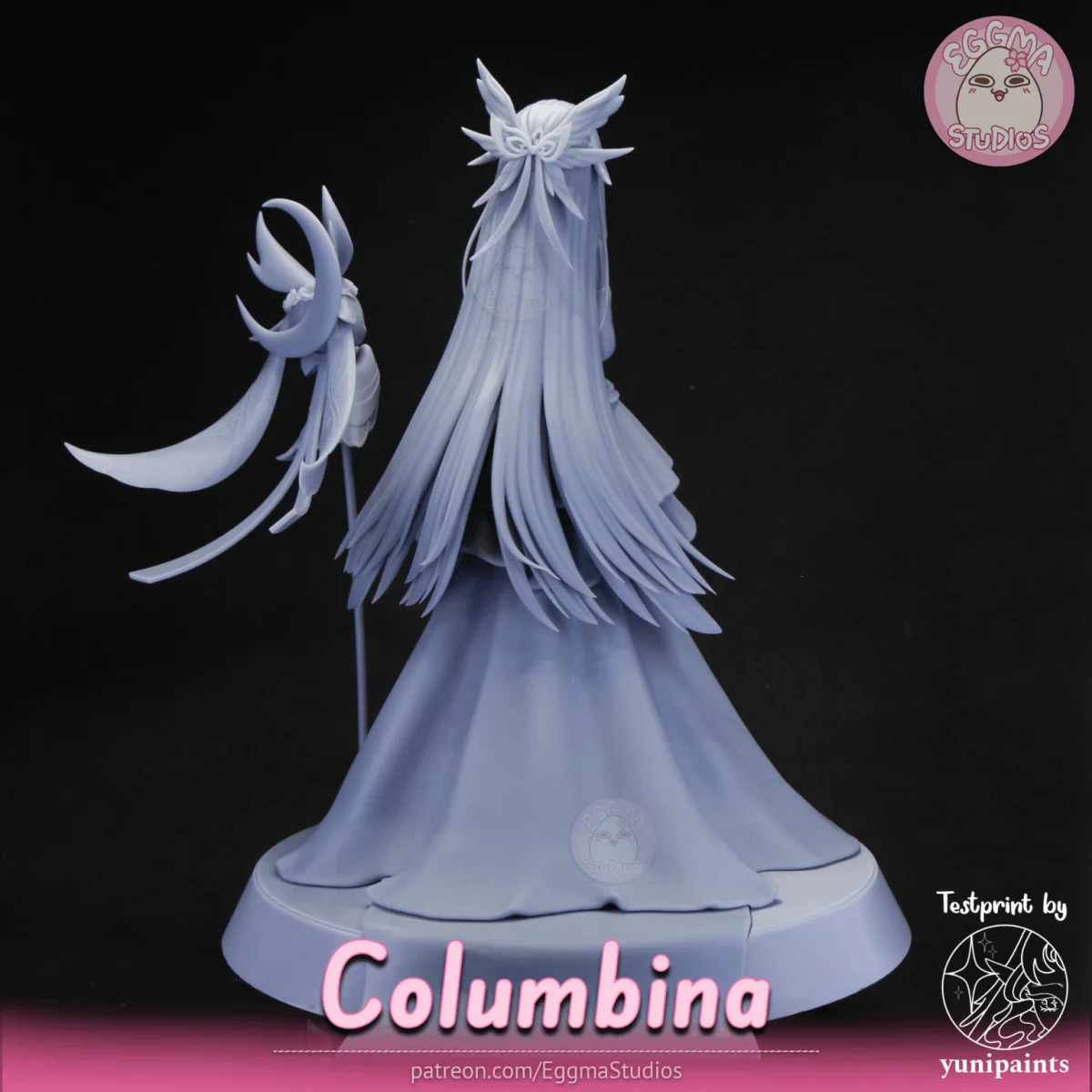 Columbina | Fan Art | 3D Printed Resin Model Garage Kit | *Un-Painted* | EggmaStudios 27