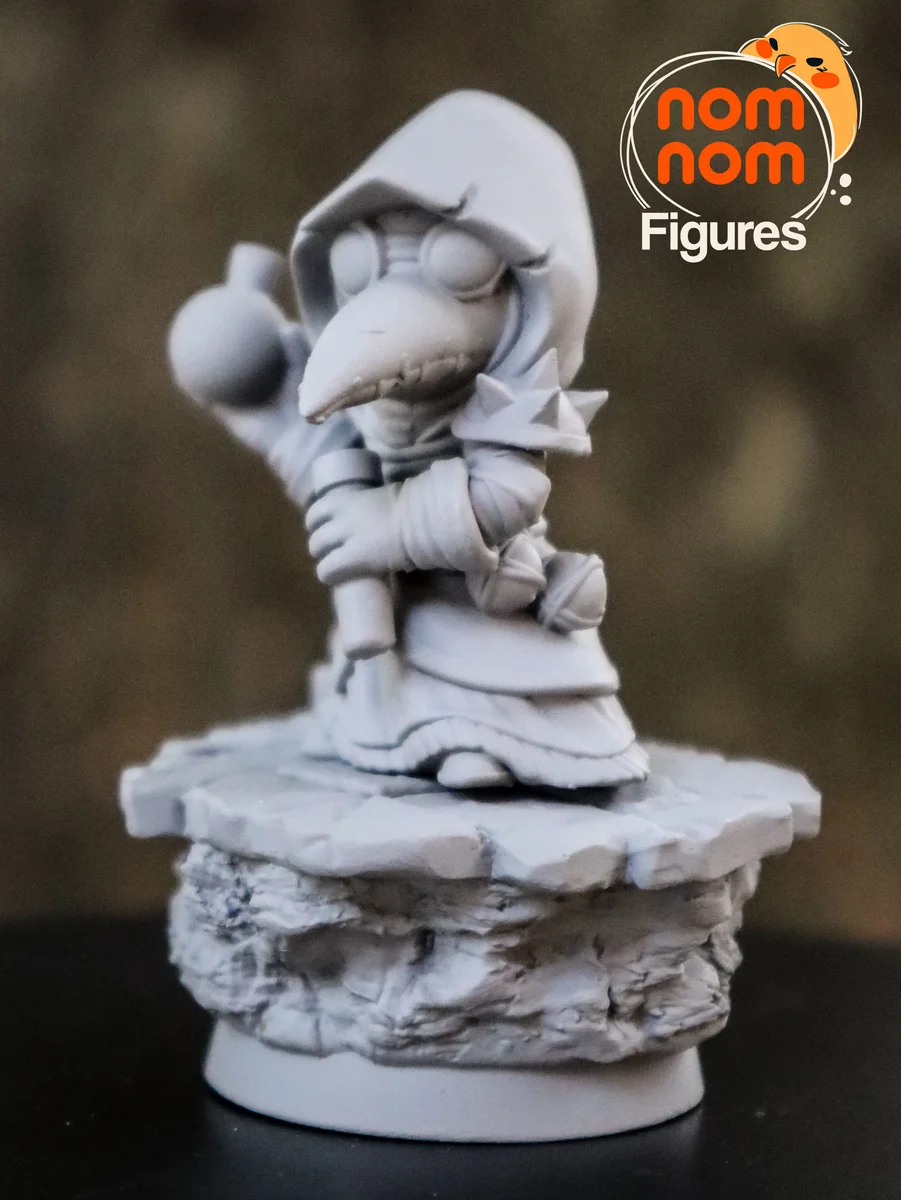 Chibi Plague Doctor | Fan Art | 3D Printed Resin Model Garage Kit | *Un-Painted* | Nomnom 4