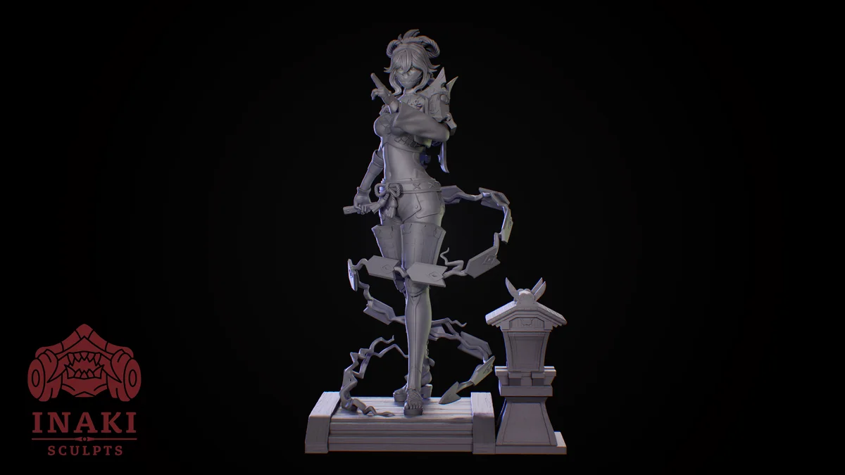 Kuki Shinobu | Fan Art | 3D Printed Resin Model Garage Kit | *Un-Painted* | Inaki Sculpts 4