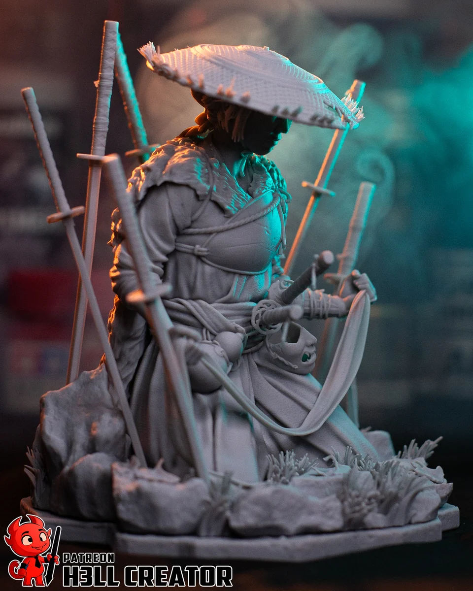 Atsu | Fan Art | 3D Printed Resin Model Garage Kit | *Un-Painted* | H3LL Creator 11