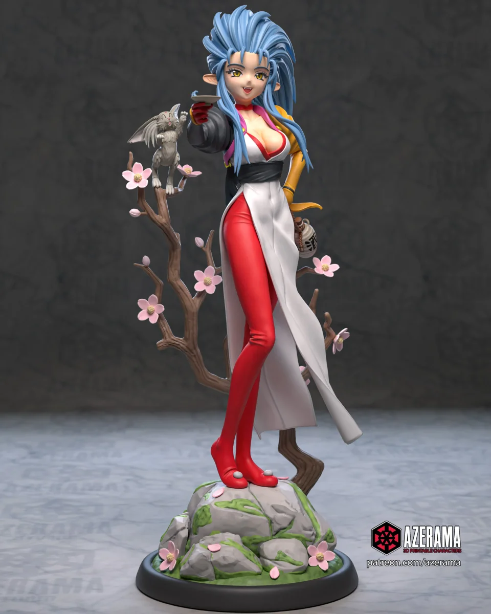 Ryoko | Fan Art | 3D Printed Resin Model Garage Kit | *Un-Painted* | Azerama 2