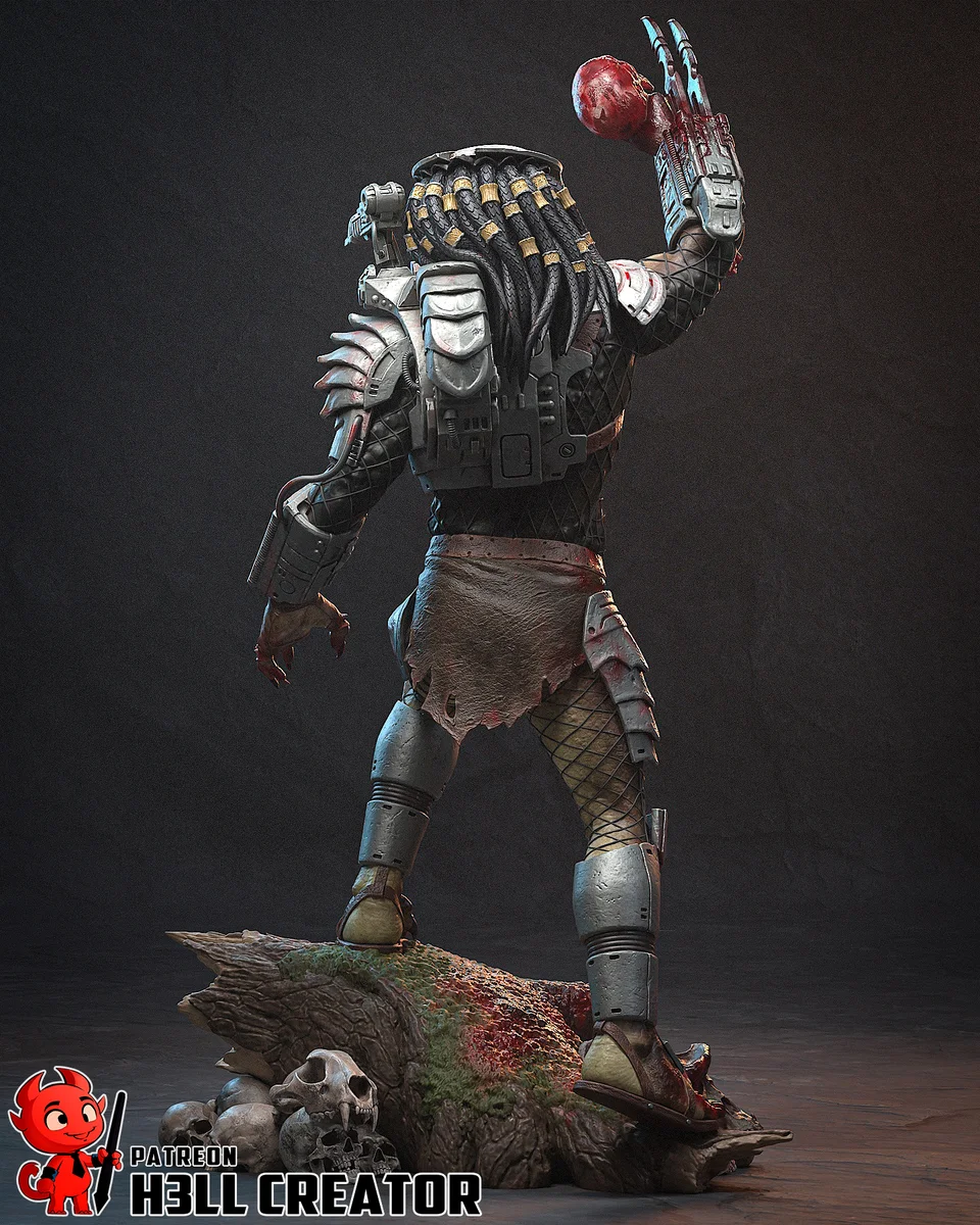 Predator | Fan Art | 3D Printed Resin Model Garage Kit | *Un-Painted* | H3LL Creator 10