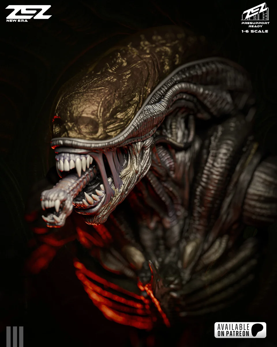 Xenomorph | Fan Art | 3D Printed Resin Model Garage Kit | *Un-Painted* | ZEZ Studio 7