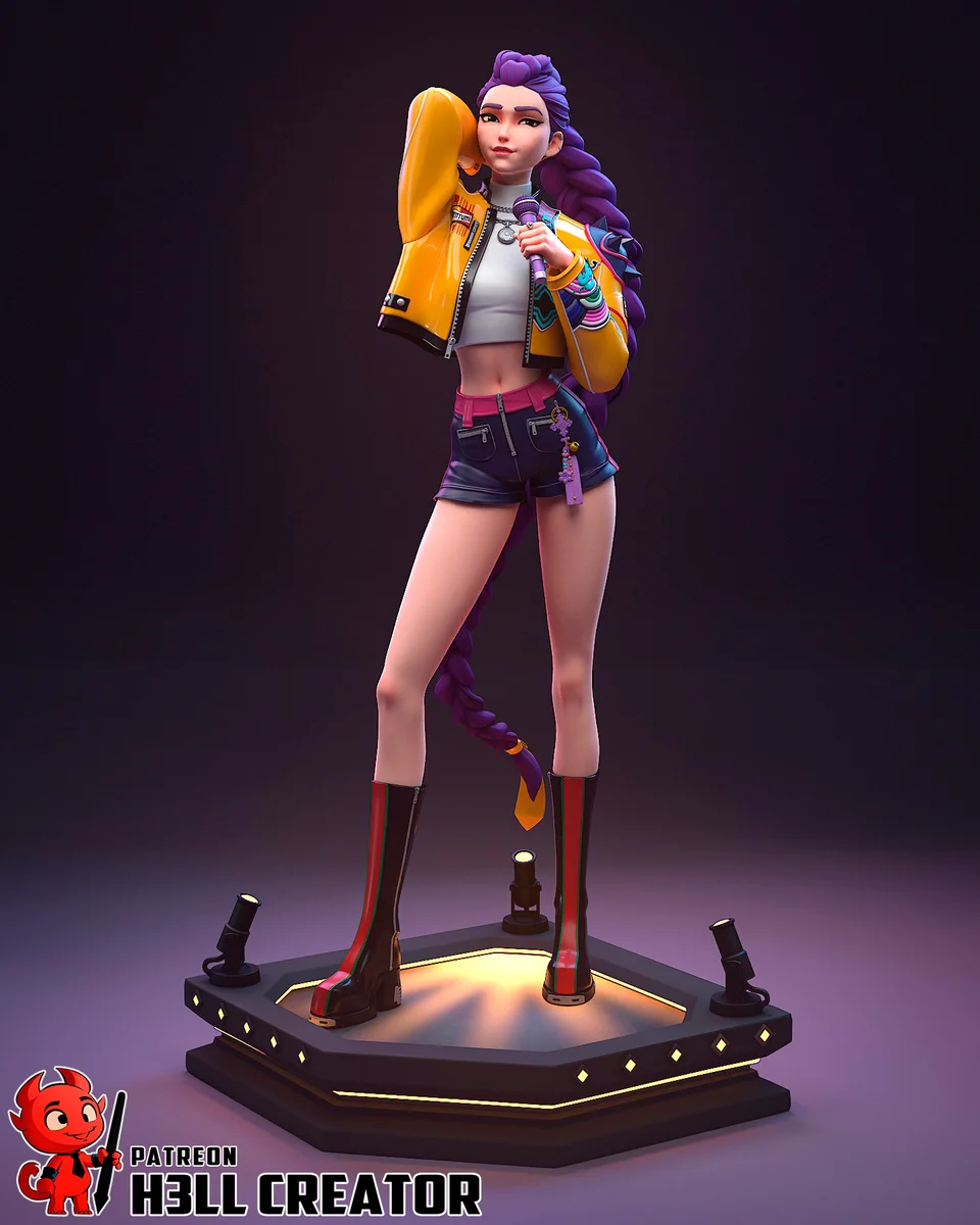 Rumi | Fan Art | 3D Printed Resin Model Garage Kit | *Un-Painted* | H3LL Creator 4