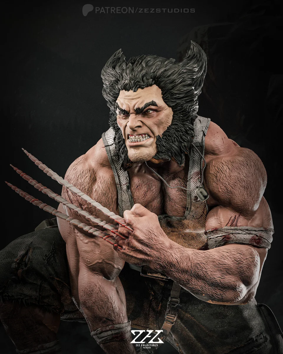 Wolverine | Fan Art | 3D Printed Resin Model Garage Kit | *Un-Painted* | ZEZ Studio