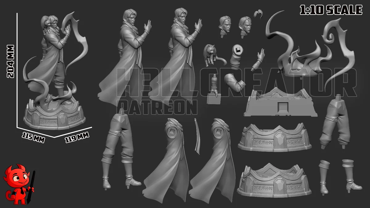 Caleb Widogast | Fan Art | 3D Printed Resin Model Garage Kit | *Un-Painted* | H3LL Creator 8