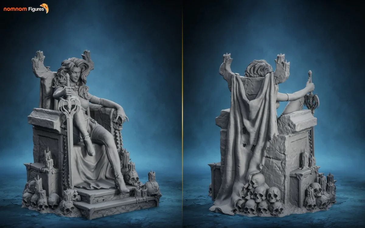 Lady Death | Fan Art | 3D Printed Resin Model Garage Kit | *Un-Painted* | Nomnom 9