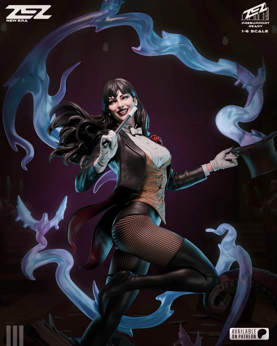 Zatanna | Fan Art | 3D Printed Resin Model Garage Kit | *Un-Painted* | ZEZ Studio 10