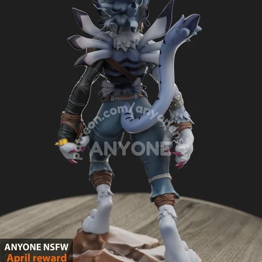 WereGarurumon | Fan Art | 3D Printed Resin Model Garage Kit | *Un-Painted* | AnyoneNSFW 3