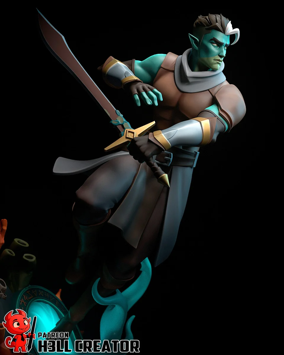Fjord | Fan Art | 3D Printed Resin Model Garage Kit | *Un-Painted* | H3LL Creator 4