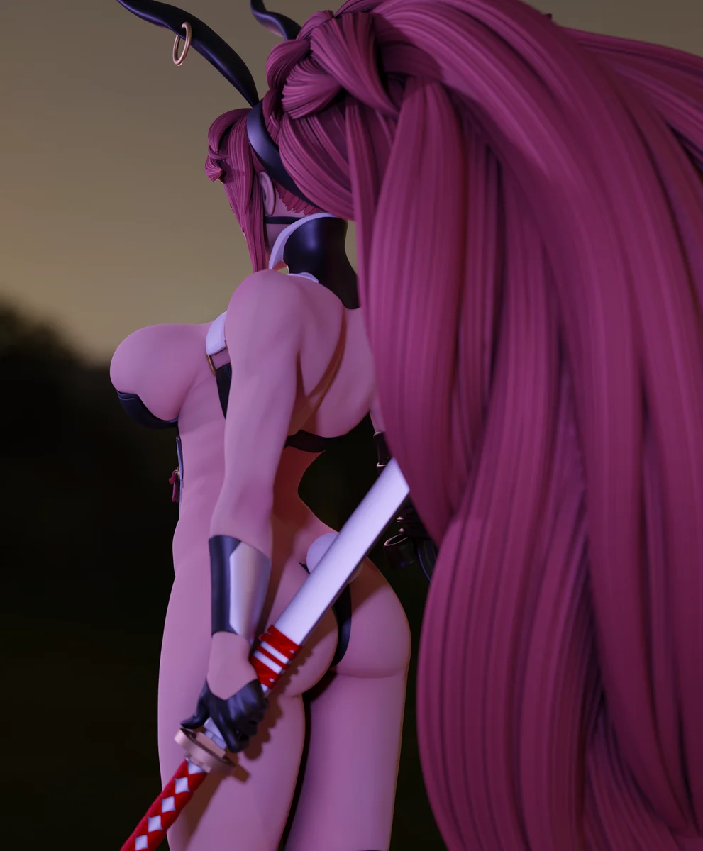 Baiken | Fan Art | 3D Printed Resin Model Garage Kit | *Un-Painted* | Momoji 8
