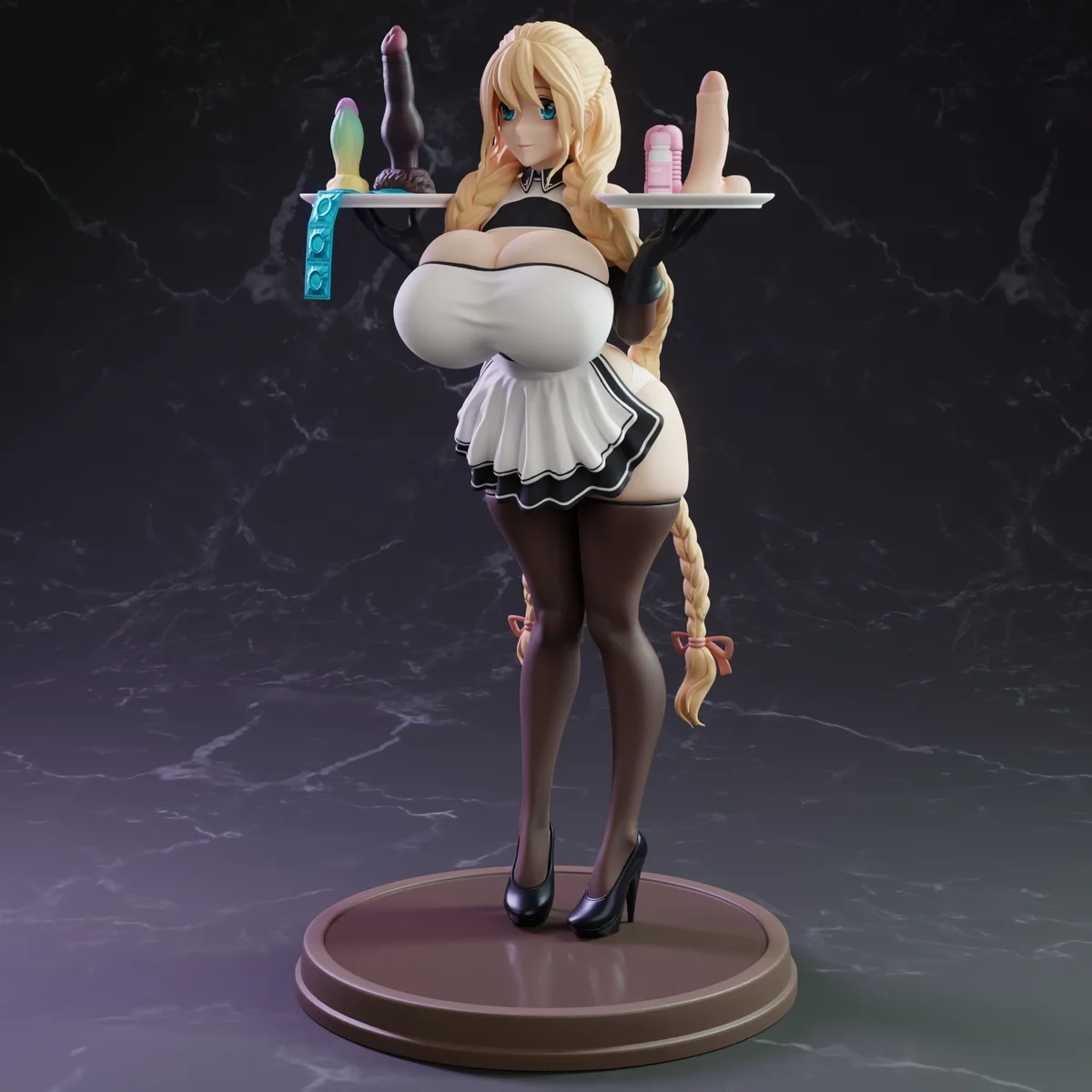 Maid Girl | Fan Art | 3D Printed Resin Model Garage Kit | *Un-Painted* | KiTNo