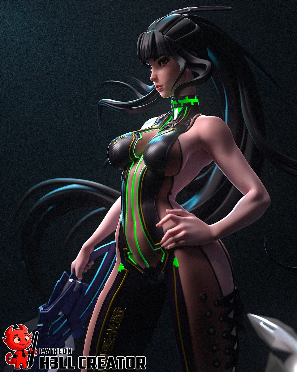 Eve | Fan Art | 3D Printed Resin Model Garage Kit | *Un-Painted* | H3LL Creator 3