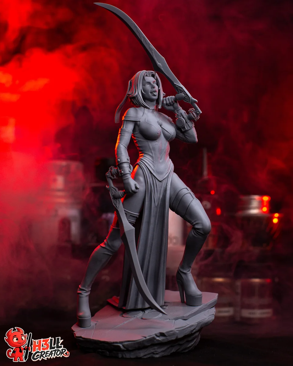 BloodRayne | Fan Art | 3D Printed Resin Model Garage Kit | *Un-Painted* | H3LL Creator 9
