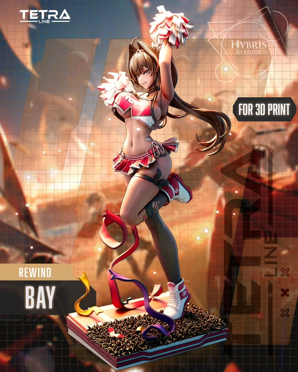 Bay (Cheerleader) | Fan Art | 3D Printed Resin Model Garage Kit | *Un-Painted* | Hybris Studios 5