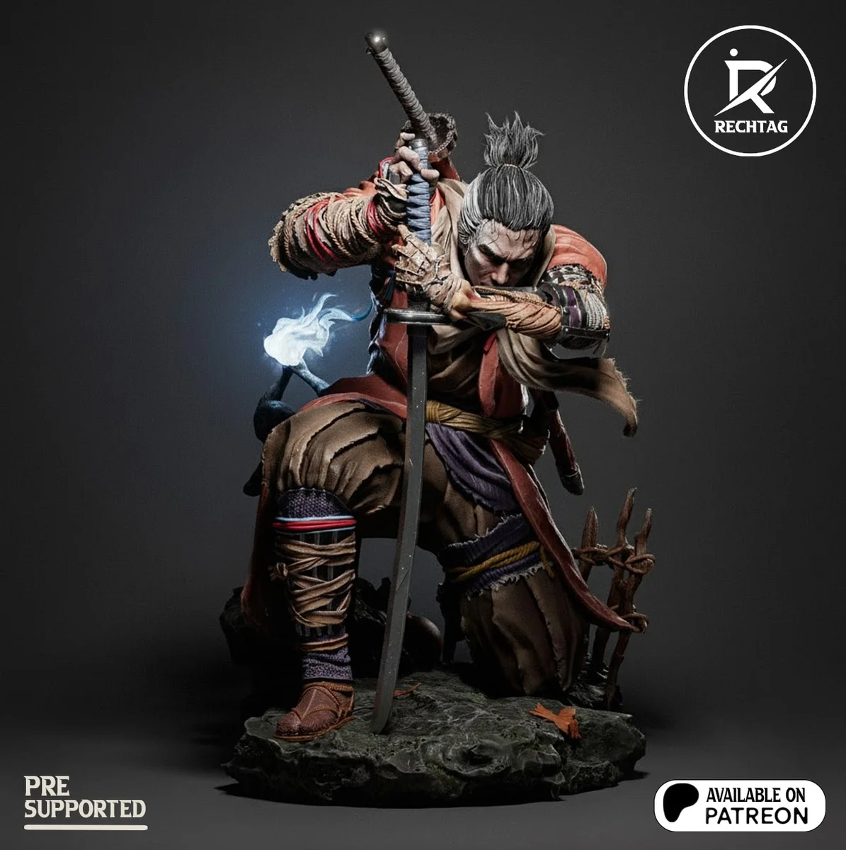 Sekiro | Fan Art | 3D Printed Resin Model Garage Kit | *Un-Painted* | Rechtag 5