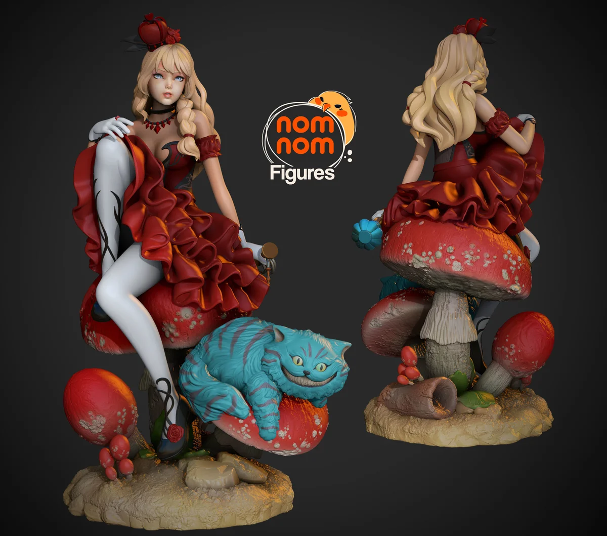 Alice in Wonderland | Fan Art | 3D Printed Resin Model Garage Kit | *Un-Painted* | Nomnom 5