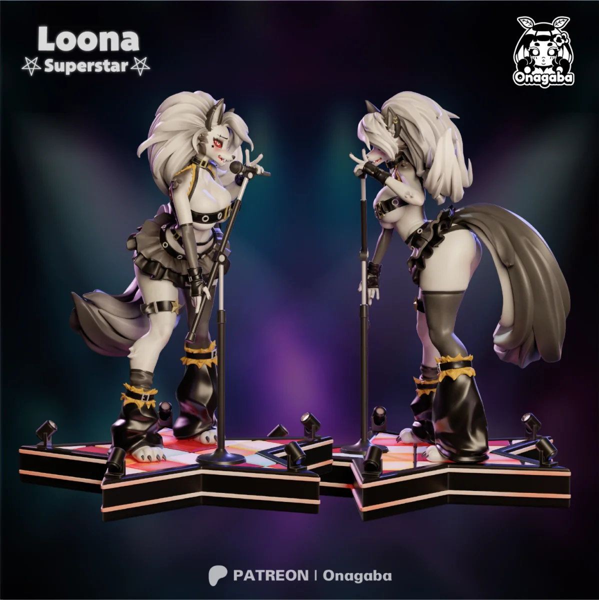 Loona Rockstar | Fan Art | 3D Printed Resin Model Garage Kit | *Un-Painted* | ONAGABA 3
