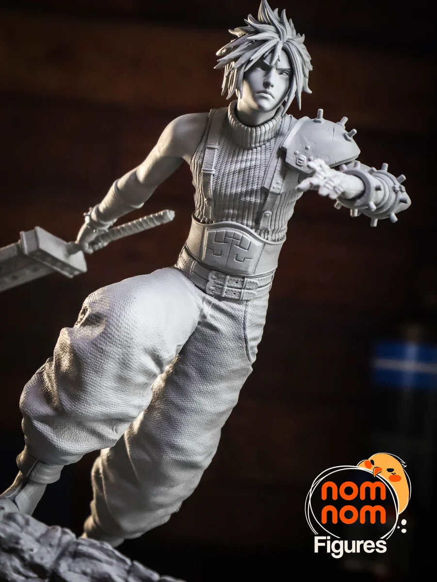 Cloud Strife | Fan Art | 3D Printed Resin Model Garage Kit | *Un-Painted* | Nomnom 13