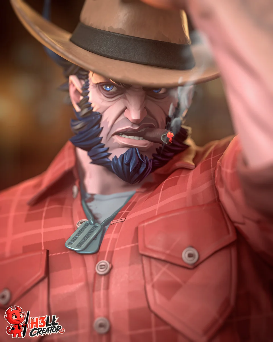 Logan | Fan Art | 3D Printed Resin Model Garage Kit | *Un-Painted* | H3LL Creator 5