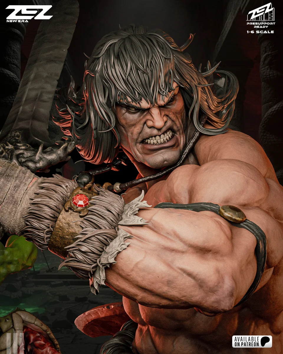 Conan | Fan Art | 3D Printed Resin Model Garage Kit | *Un-Painted* | ZEZ Studio 10