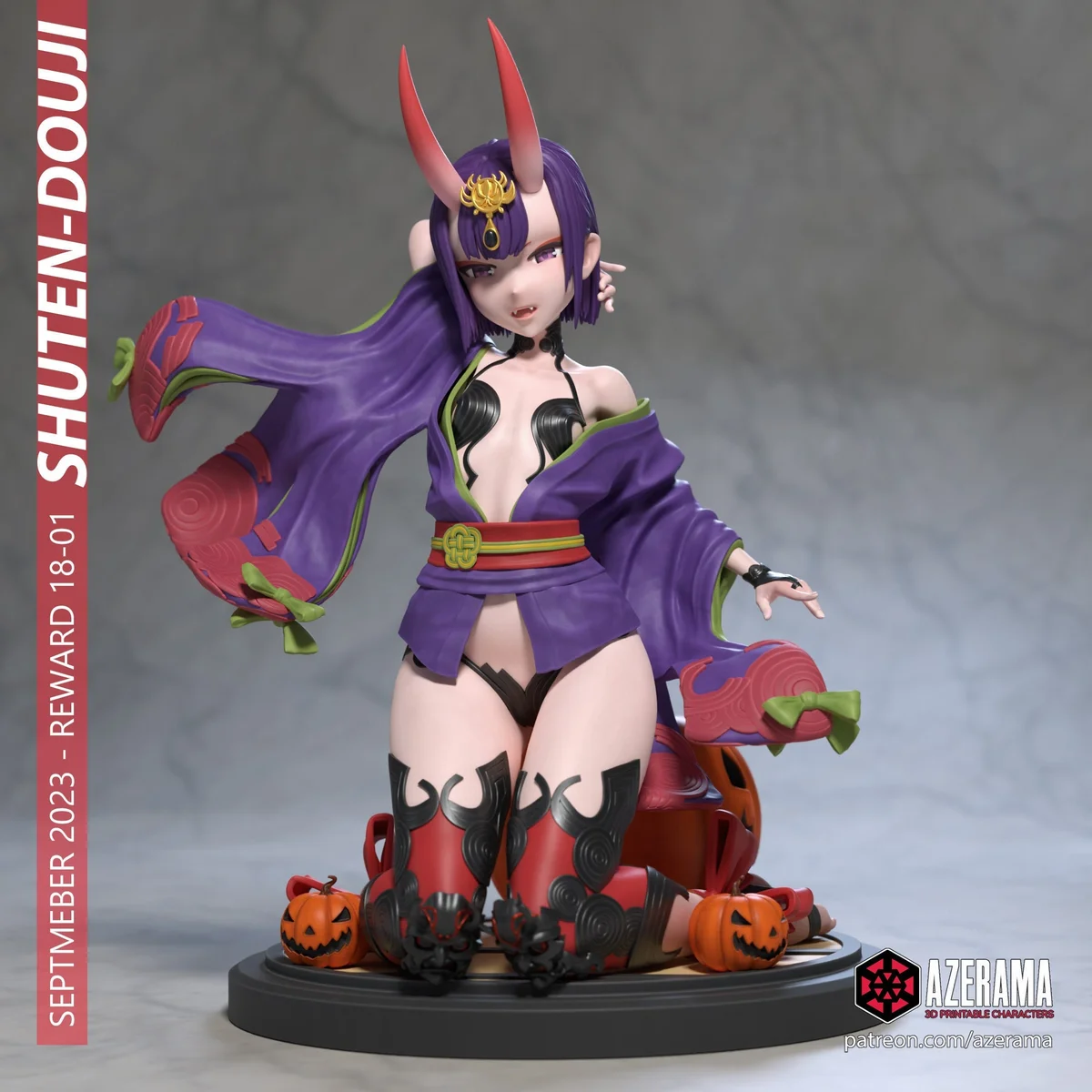 Shuten-Douji | Fan Art | 3D Printed Resin Model Garage Kit | *Un-Painted* | Azerama 2