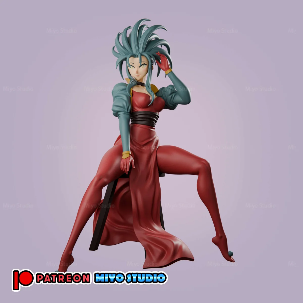 Ryoko Hakubi | Fan Art | 3D Printed Resin Model Garage Kit | *Un-Painted* | MiyoStudio