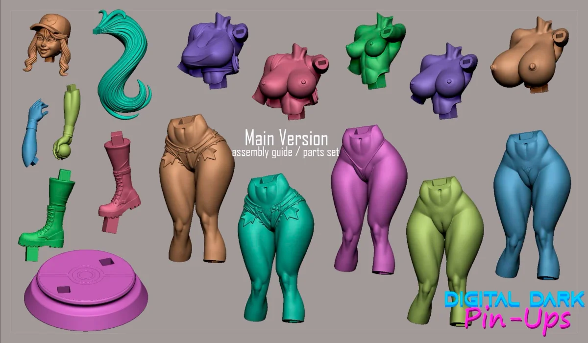 Hilda v2 | Fan Art | 3D Printed Resin Model Garage Kit | *Un-Painted* | Digital Dark 8